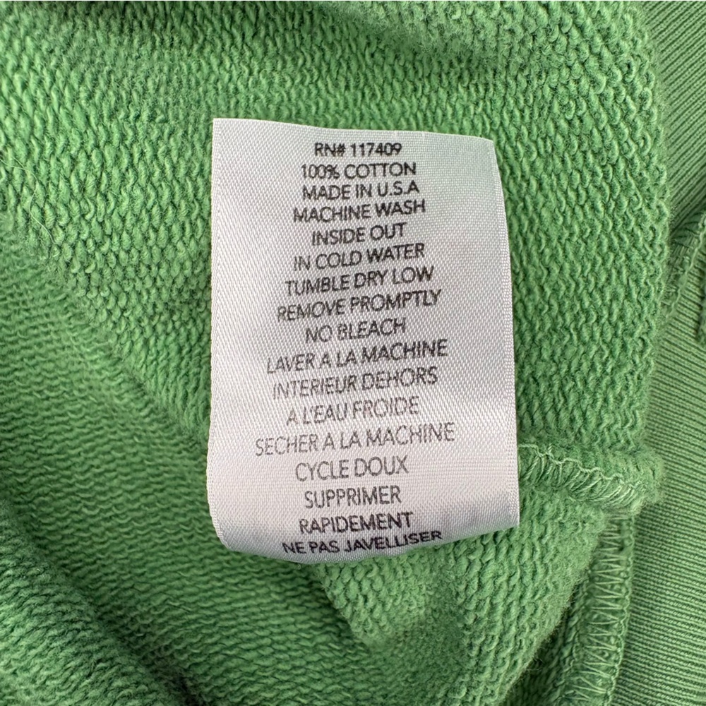 Frank and Eileen Tee Lab Green Short Sleeve Distressed Hoodie size small - Picture 14 of 15